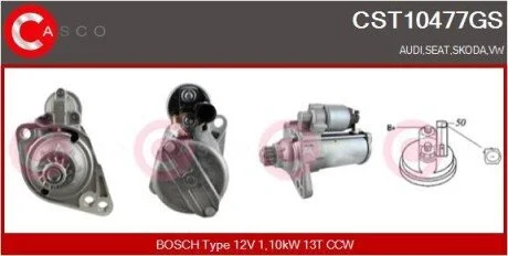 Стартер CASCO CST10477GS