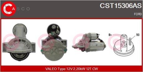 ROZRUSZNIK 12V 2.2KW CASCO CST15306AS