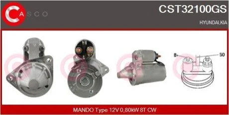 Стартер CASCO CST32100GS