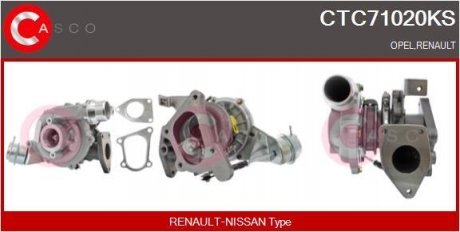 Турбіна Renault Master 2.3dCi 10- (74/92kW) CASCO CTC71020KS (фото 1)