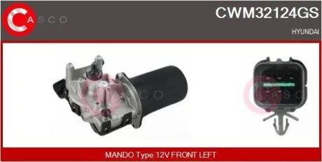 SILNIK WYCIERACZEK PRZOD HYUNDAI IX35,HYUNDAI TUCSON 2011-2014 SZT CASCO CWM32124GS