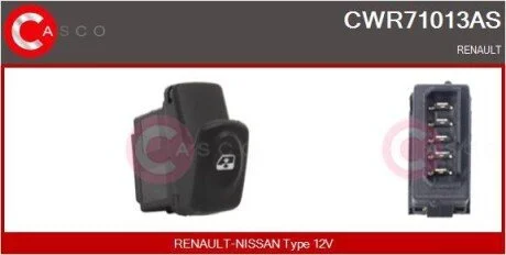 PRZELACZNIK PODNOSNIKA SZYBY L/P 5PIN CASCO CWR71013AS