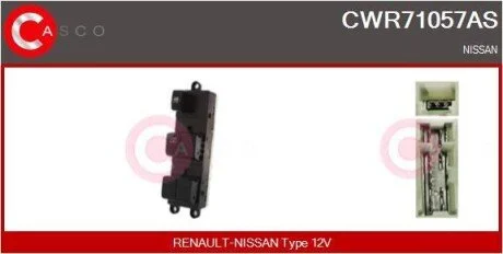 PRZELACZNIK PODNOSNIKA SZYBY PL 16PIN CASCO CWR71057AS