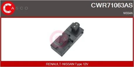 PRZELACZNIK PODNOSNIKA SZYBY L/P 12PIN CASCO CWR71063AS