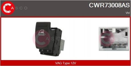 Кнопка стеклоподъемника (R) VW T5 03- CASCO CWR73008AS