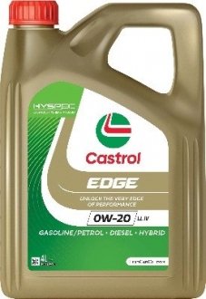 Масло моторн. EDGE 0W-20 LL IV (Канистра 4л) CASTROL 15F612