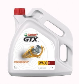 Моторное масло GTX C4 5W-30 синтетическое 4 л CASTROL Urgtx5c44x4l (фото 1)