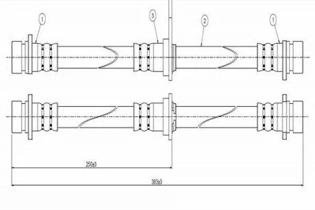HONDA Шланг тормозной зад.Accord 93- CAVO C800 267A