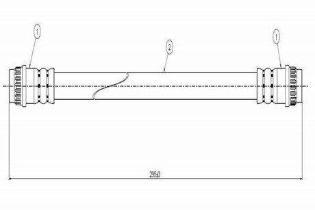 Шланг гальмівний задній Renault Megane, Scenic (00-) CAVO C800534A