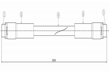 Шланг тормозной передний Audi A4 (96-01) CAVO C801002A