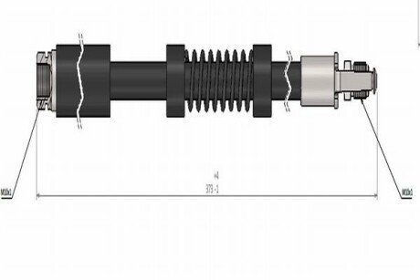 Шланг гальмівний передній Ford Transit 1.8 (02-) CAVO C900340A