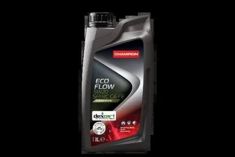 ECO FLOW 5W20 SP/RC G6 FE 1L(х12) CHAMPION 1047263 (фото 1)