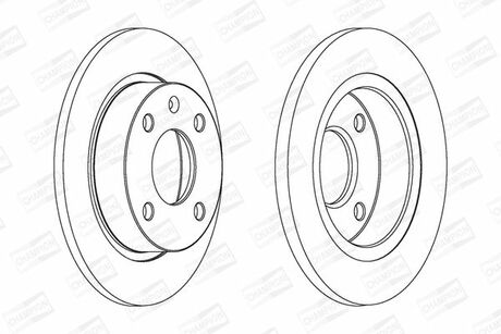 FORD Диск тормозной передний Fiesta,Escort 90- CHAMPION 561496CH