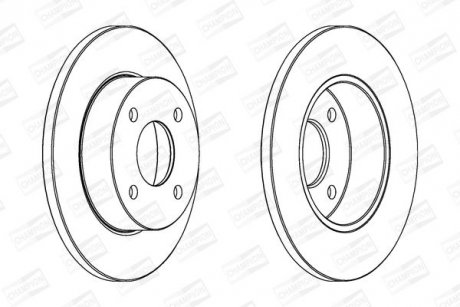 Гальмівний диск передній Nissan Datsun, Micra CHAMPION 561663CH (фото 1)