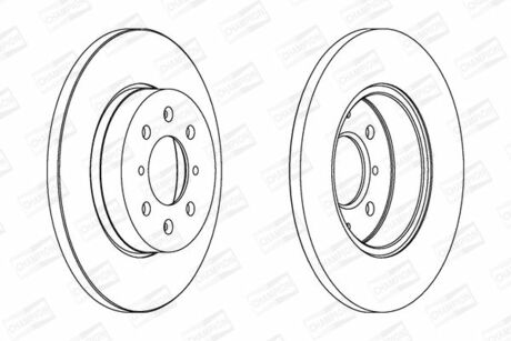 ROVER Диск тормозной передний 200,400 1.4/2.0 90- CHAMPION 562082CH