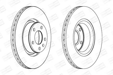 Гальмівний диск передній Audi A6, A6 Avant CHAMPION 562271CH (фото 1)