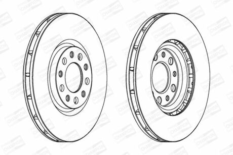 FIAT Диск тормозной передн. Alfa Romeo 159,Brera CHAMPION 562299CH