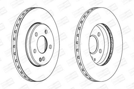 Гальмівний диск передній MERCEDES-BENZ A-CLASS, B-CLASS CHAMPION 562314CH