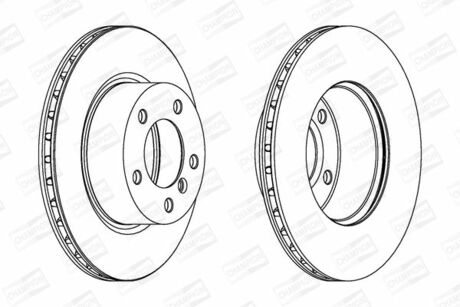 BMW Диск тормозной передний E81/E87/E88/E90 05- CHAMPION 562317CH