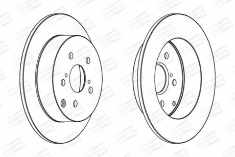 Гальмівний диск задній Toyota Corolla (E12) CHAMPION 562415CH