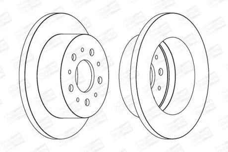 Диск гальмівний задній (кратно 2) Citroen Jumper (06-)/Fiat Ducato (06-)/Peugeot Boxer (05-) CHAMPION 562526CH