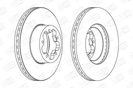 Диск тормозной передний (кратно 2шт.) Ford Transit (06-14), Transit Tourneo (06- CHAMPION 562540CH