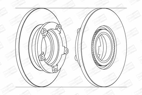FORD Диск тормозной задн.Transit 06- CHAMPION 562638CH-1 (фото 1)