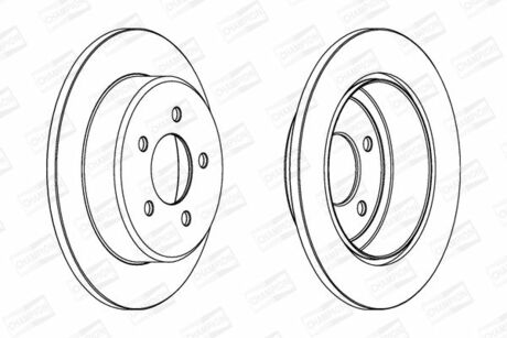 Гальмівний диск задній CHRYSLER VOYAGER, GRAND VOYAGER/ DODGE CARAVAN/ JEEP CHEROKEE/ SSANGYONG CHAMPION 562646CH (фото 1)