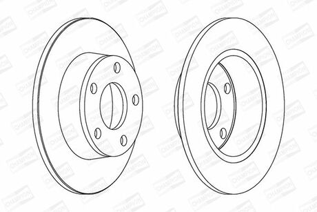 Гальмівний диск задній Audi A6 (1997->) CHAMPION 562690CH