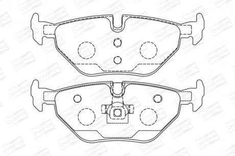 Колодки тормозные дисковые задние BMW 3 (E46) 97-05, 3 Compact (E46) 01-05 (5719 CHAMPION 571960CH (фото 1)