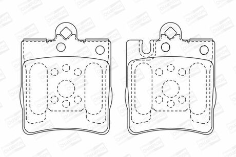 Колодки гальмівні дискові MERCEDES Classe C, Classe E CHAMPION 571988CH