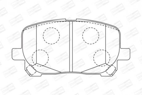 Гальмівні колодки передні Toyota Avensis Verso, Matrix CHAMPION 572546CH (фото 1)