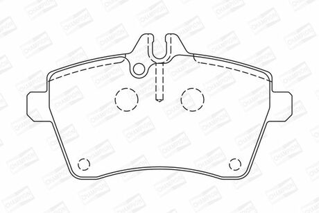 Колодки тормозные дисковые передние MERCEDES A160, A170, A180, A200, B150, B170, B180, C180 CHAMPION 573265CH