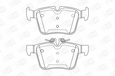 Колодки гальмівні дискові задні MB C-Class (14-) CHAMPION 573609CH
