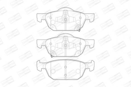 Гальмівні колодки передні Honda Civic IX, X CHAMPION 573670CH