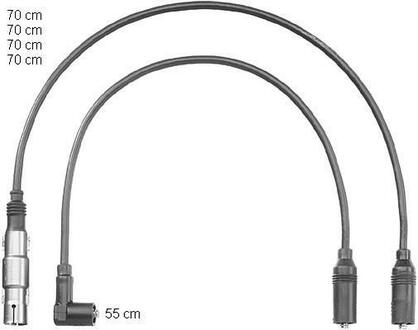 Комплект кабелів запалювання VW GOLF/PASSAT/VENTO CHAMPION CLS043