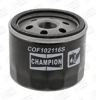 Фільтр масляний RENAULT 4; 5; 6; 8; 9; 10; 11; 15; 16; 18; 20; 12; 17; 4 Box; 5 Box; FUEGO; RODEO 4; RODEO 5; RODEO 6; TRAFIC CHAMPION COF102116S (фото 1)