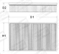 Фільтр повітряний FIAT 500 91-98,Panda 03-12,CINQUECENTO (170) 91-99,PANDA (141A_) 82-04,SEICENTO CHAMPION U521