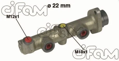FORD Главный тормозной цилиндр D22.20 ESCORT 1.4/1.6/1.6XR3I 2/86- CIFAM 202-163