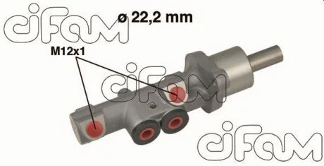 Головний гальмівний циліндр A3 03-/Octavia II 04-/Golf V 03-/Caddy III 04-(D1=22,2mm)(ATE) CIFAM 202-534
