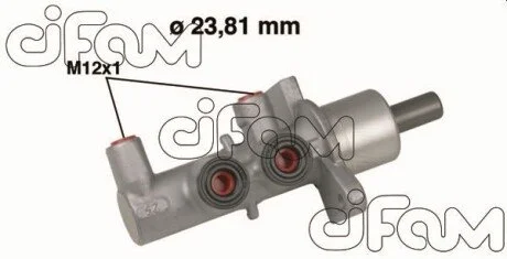 Головний гальмівний циліндр Astra G/Zafira A 98-(D1=23,81mm, +ESP)(Lucas) CIFAM 202-567