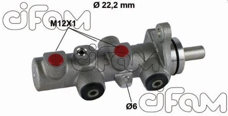 KIA Главный тормозной цилиндр RIO 1.4 05-, HYUNDAI ACCENT 1.5 05- CIFAM 202-793