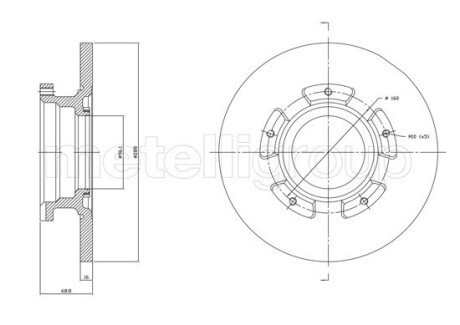 FORD диск гальм задн. Transit 12- CIFAM 800-1753C