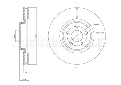 FORD гальмівний диск S-MAX 2.0TDCI 15- CIFAM 800-1830C