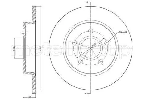 Тормозной диск зад. Focus II 04-/C-MAX 07- (265x11) CIFAM 800-688C