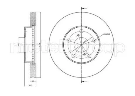 Гальмівний диск пер. RAV 4 01-05 CIFAM 800-801C