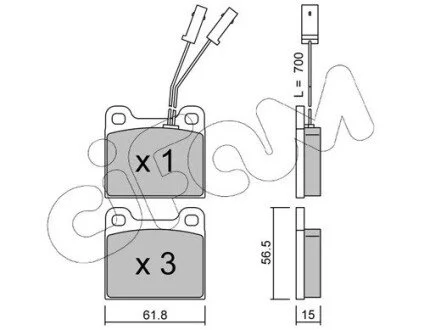Колодки гальмівні Audi 75/80/100 (77-95) CIFAM 822-003-1