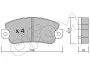 CIFAM  FIAT Колодки тормозные передние Panda 82-,Regata 83-,Uno 822-033-0