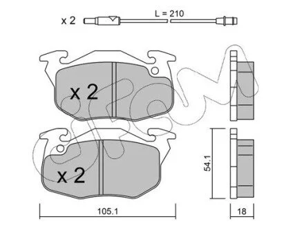 Тормозные колодки перед. CITROEN Saxo PEUGEOT 1xx/2xx/3xx/4x CIFAM 822-037-0