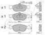 Гальмівні колодки перед. Fiat Bravo/Marea 96-02 (ATE) (156,3x52,6x17,6) 822-082-0